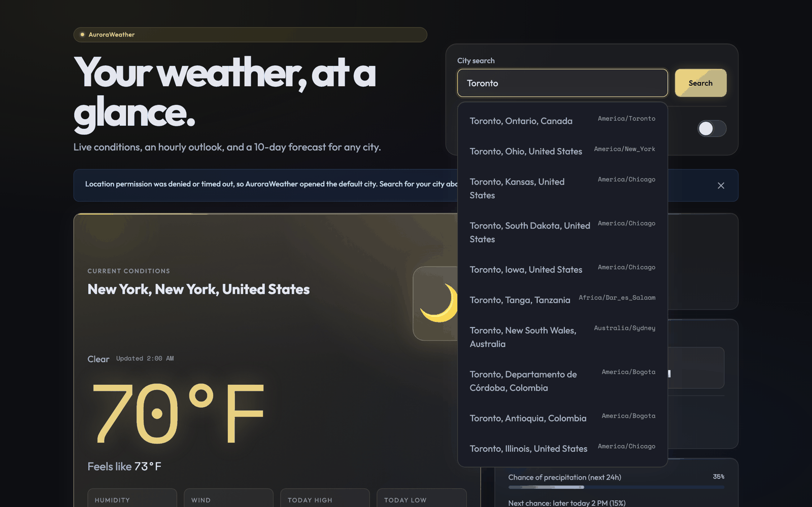 Aurora Weather screenshot 3