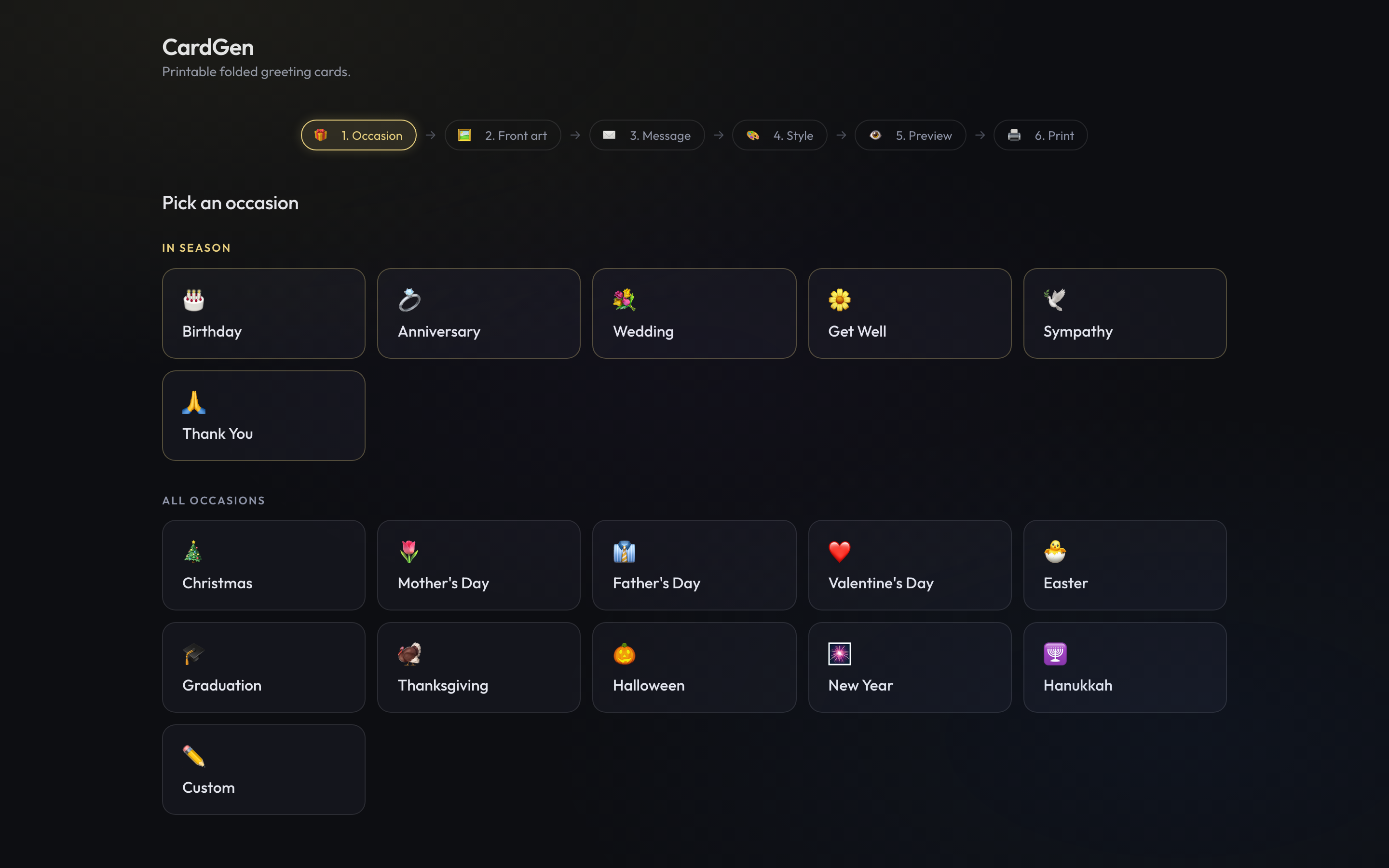 CardGen screenshot 1