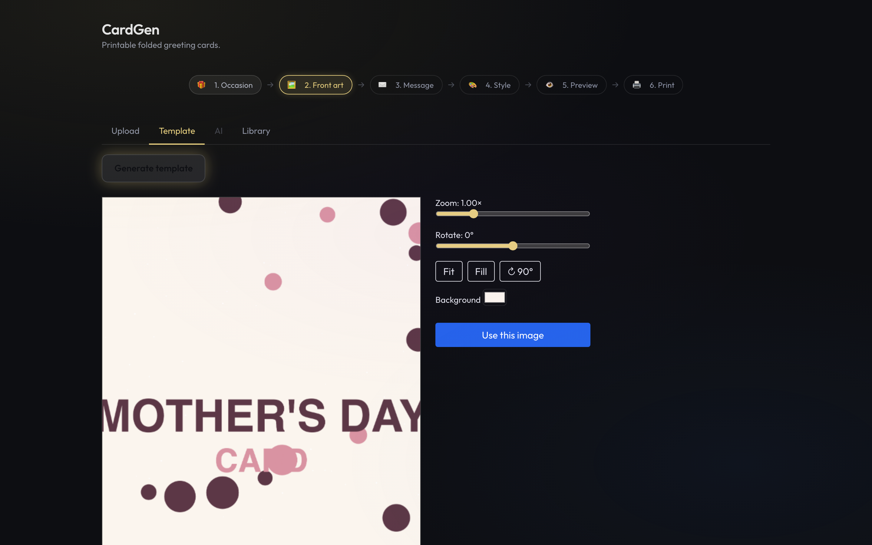 CardGen screenshot 2